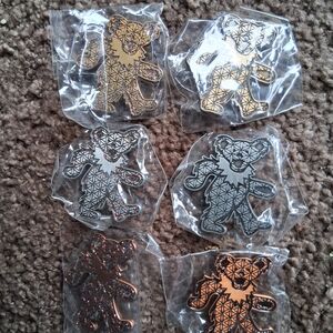 Geometric Bear Pins Set